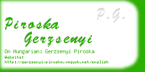 piroska gerzsenyi business card